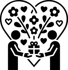 Romantic Gift Exchange Icon
