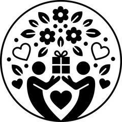 Charity Giving Heart Icon