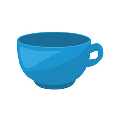 Cup vector icon, coffee cup vector art, tea cup vector, coffee cup clip art, blue mug icon, drinkware kitchen object vector illustration