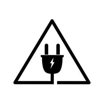 electric plug icon vector on white background