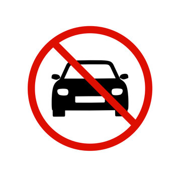 no parking car icon vector on white background