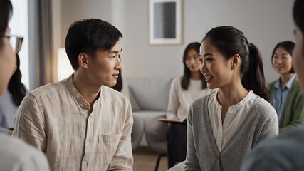 Emotional Support Group Meeting Therapy Session People Sharing Feelings Mental Health Counseling Discussion Circle Connection Recovery Wellness Wellbeing Confident Individuals