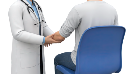 Doctor examining patient's arm