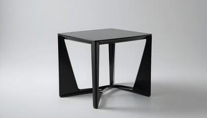 Modern minimalist black side table with sleek design