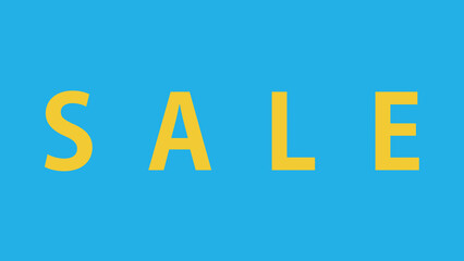 Sale Text. Simple promotional image with sale text, strong color contrast.