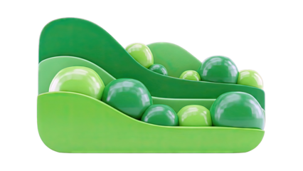 Green Pod with Spheres