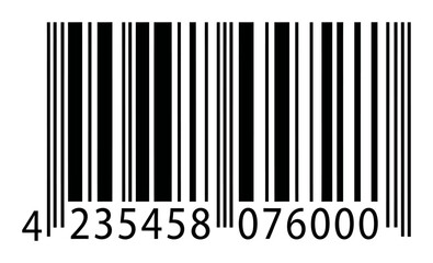 Barcode Vector - Minimalist Black Silhouette on White