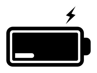 Low Battery Icon - Minimalist Vector Silhouette
