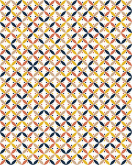 Colorful Geometric Petal Tile Pattern