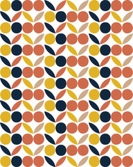 Mid-Century Modern Abstract Geometric Seamless Pattern