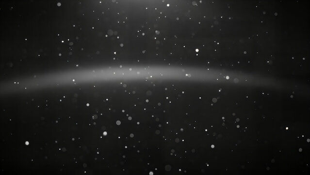 Black and white abstract light streak with blurred bokeh particles - Powered by Adobe