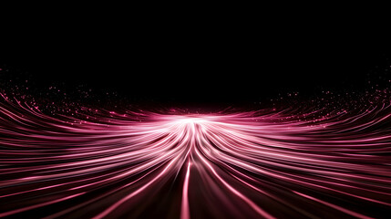 Vibrant pink light trails create mesmerizing flow against dark background, evoking energy
