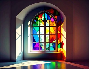 美しいステンドグラスの部屋