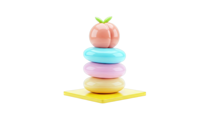 Stacked Pastel Stones and Peach