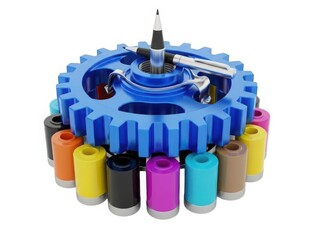 Colorful thread spool organizer