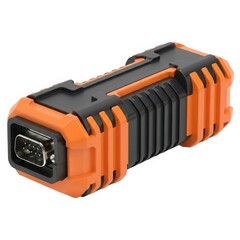 Portable orange and black connector device