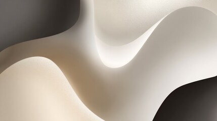 Abstract soft curves and waves in neutral tones creating a serene and modern background suitable for design projects and creative applications.