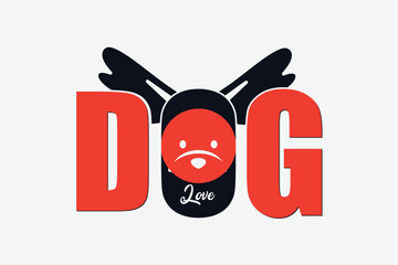 Dog with angel wings