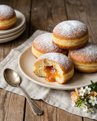 Faschingskrapfen mit Aprikosekonfit&uuml;re