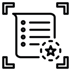 Executive Summary Icon Line Vector Illustration