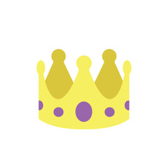 Obraz premium crown tiara gem royal king prince princess queen gold win winner winning emoji symbol sign icon vector illustration isolated flat