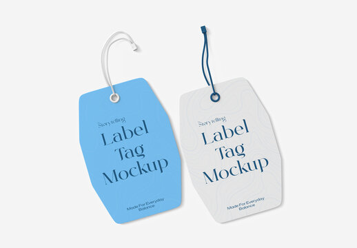 Double Label Tag Mockup