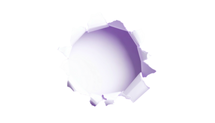 A stylized hole reveals a light, spherical inner shape against a stark black background