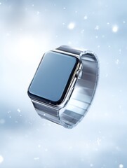 Ultra realistic vertical product shot of smart watch with high fidelity design