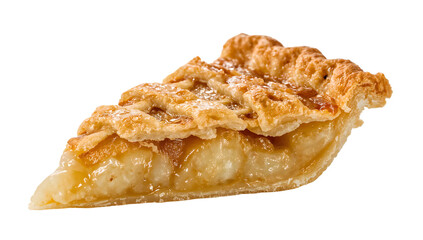 Golden lattice apple pie slice with flaky crust, glazed sugar crystals, and warm steam for national pie day celebration
