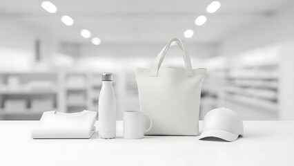 Realistic Product Mockup Set for Corporate Branding