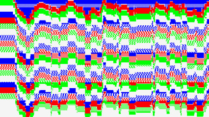 Glitch Error Background with RGB Digital Noise. Distorted Screen