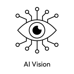 Smart AI Surveillance Eye Symbol Representing Machine Vision Systems