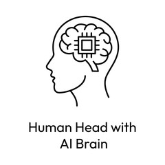 AI Human Mind Symbol Representing Intelligent Digital Thinking