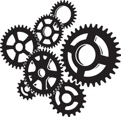 Gear & Cogwheel Silhouette Vector Bundle