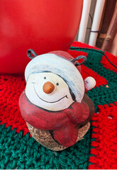 Weihnachtsmann, Figur, M&auml;nnchen, Deko, Schnecke, Skulptur