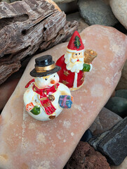 Weihnachtsmann, Figur, M&auml;nnchen, Deko, Schnecke, Skulptur