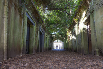 Highgate Cemetery Egyptian Avenue Gothic Tombs, London, UK