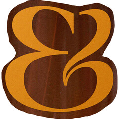 Bright Red and Pink Pop Art Style Ampersand Symbol