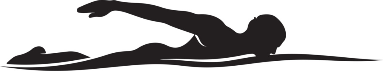 Swimming Sport Silhouette Vector Bundle