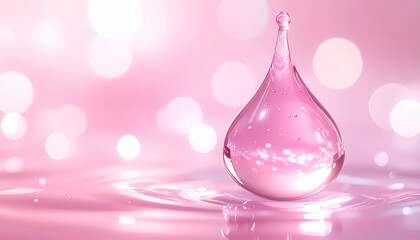 pink water drop