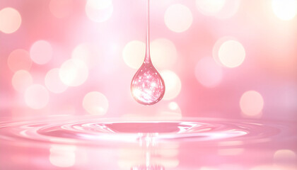 pink water drop