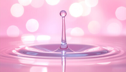 pink water drops