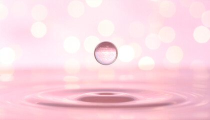 pink water drop