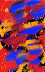 Dynamic multicolor textured background in expressive art style