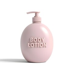 body lotion bottle pump 3d rendering isolated on white background cartoon plastic style icon