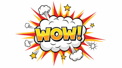 Comic Book Style 'Wow!' Explosion Burst - Excitement, Surprise, and Amazement © dale