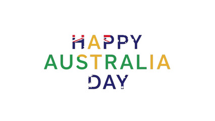 Celebrate Australia Day with a vibrant and patriotic greeting featuring the Australian flag colors