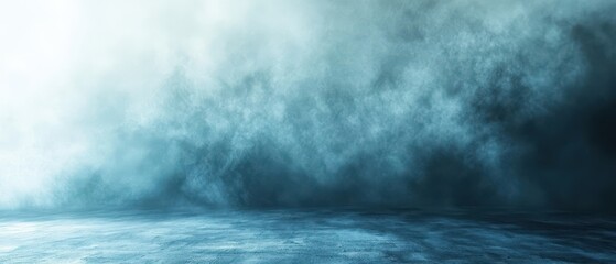 blur abstract soft blue studio and wall background