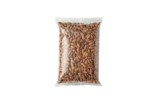 Bag of shelled pili nuts snack
