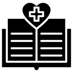 Obraz premium Medical Education glyph icon